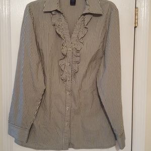 Ashley Stewart bottom down shirt.